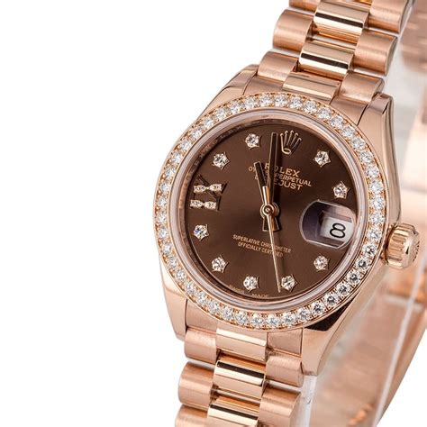 used rose gold rolex womens